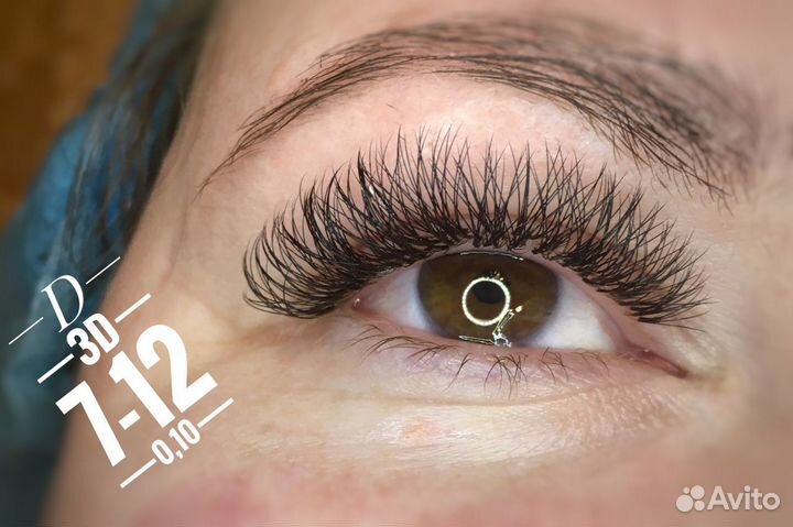 Наращивание ресниц, покрытие гель лаком