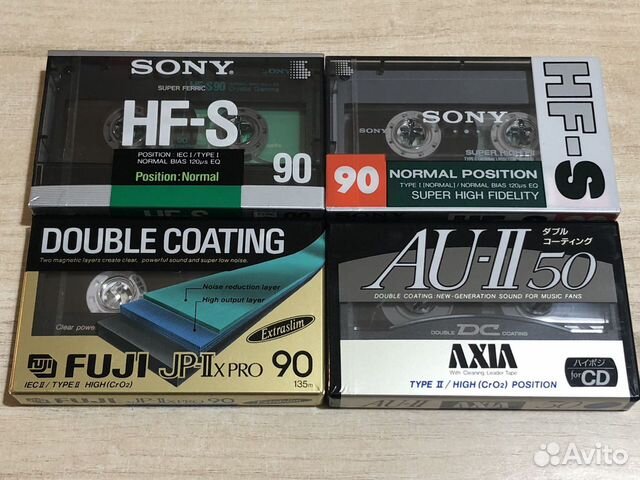 Аудиокассеты Sony HF-S 90, Fuji и Axia