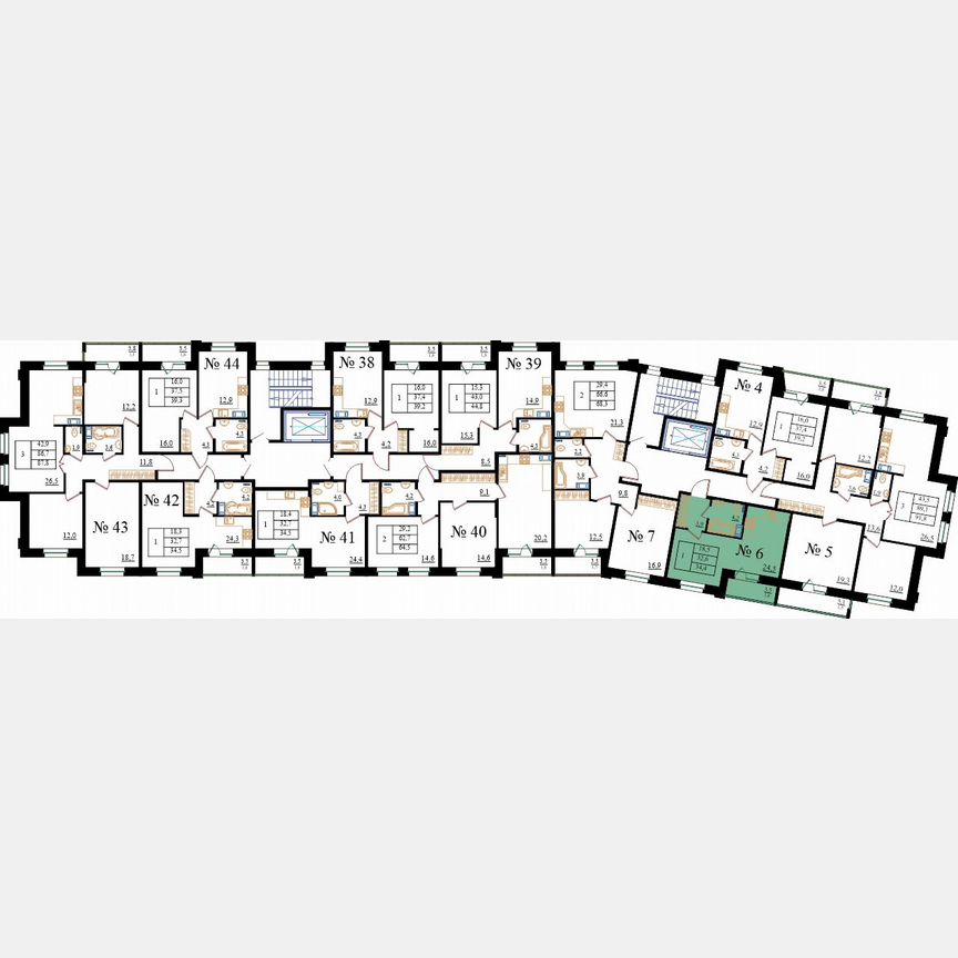 Квартира-студия, 34,4 м², 2/8 эт.