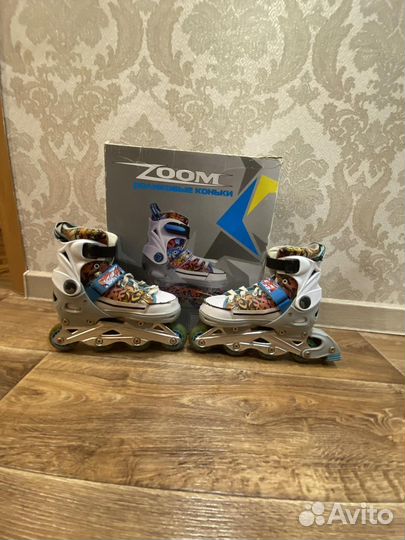 Роликовые коньки раздвижные. Размер 33-36