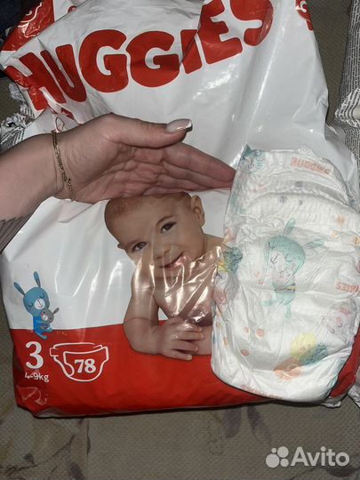 Памперсы подгузники для детей 3 78 шт