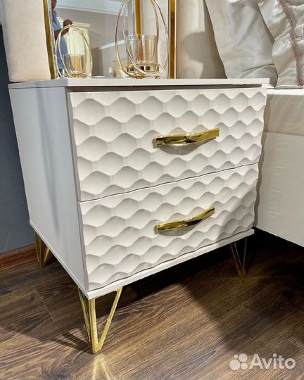 Спальня Lara кр 1,6/1,8 4/5 ст шкаф бежевый глянец