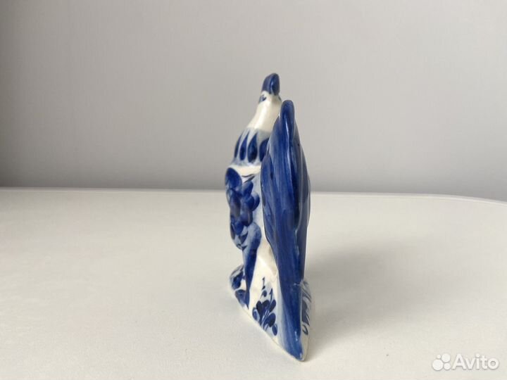 Петушок гжель фигурка, петух сувенир статуэтка