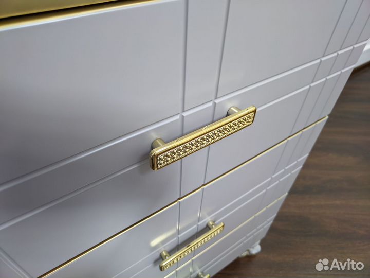 Тумба прикроватная Нэнси серый платинум