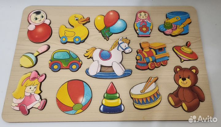 Деревянные пазлы пакетом