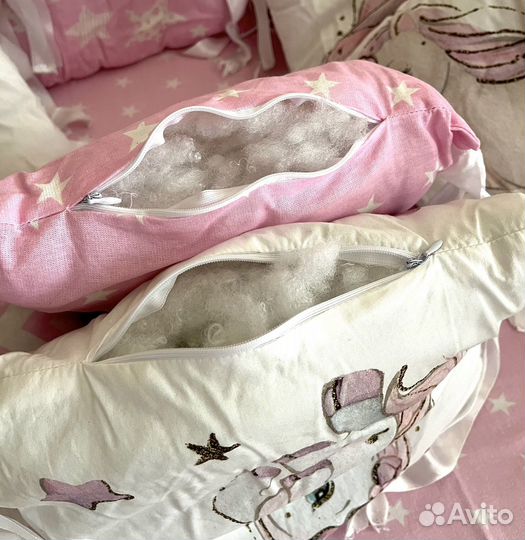 Бортики подушки в детскую кроватку