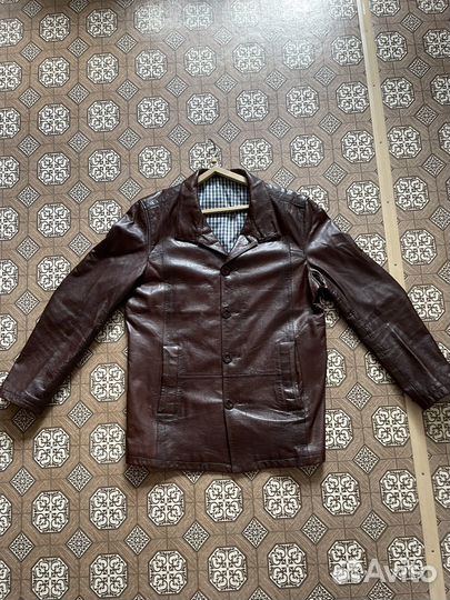 Кожаная куртка мужская 50 52