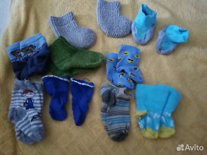 Носки и пинетки детские с рождения