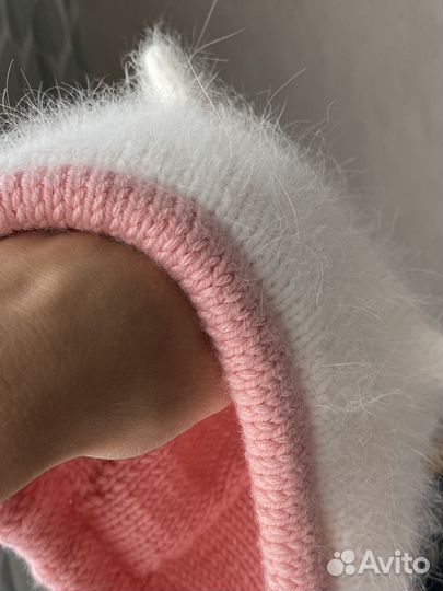 Шапка (коточепчик) из пуха норки и мериноса