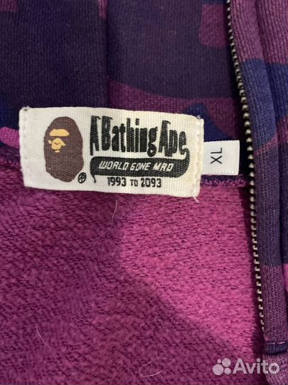 Зип худи Bape shark