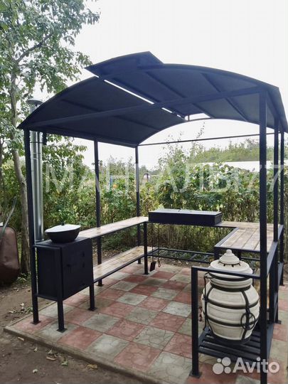 Мангал с крышей, мангалы в стиле лофт