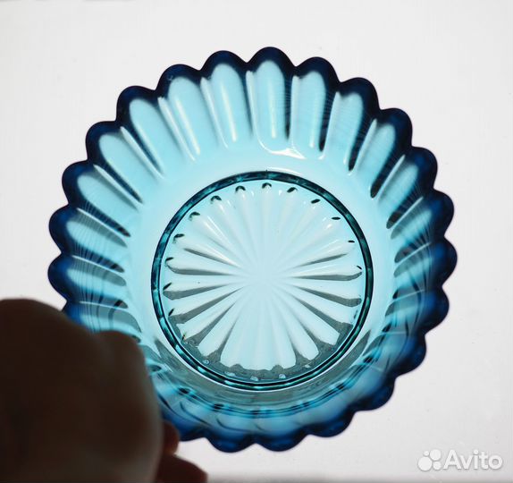 Ваза Купоросное Стекло СССР Конфетница Салатник