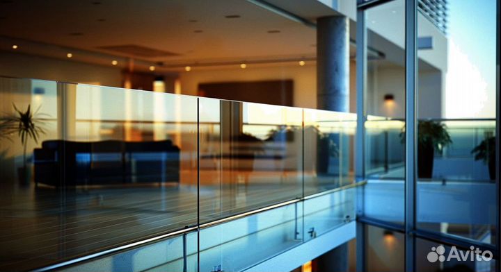 Перила для лестницы / Стеклянные ограждения