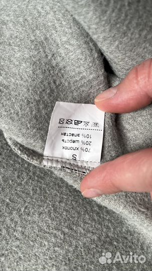 Рубашка пальто теплая в клеточку