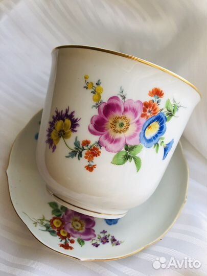 Чайная пара мейсенский букет