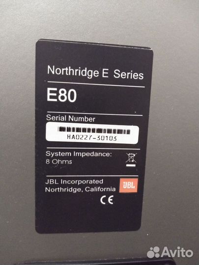 Колонки JBL Northridge E Series E80. USA