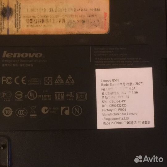 Lenovo G565 (разбираю по запчастям, отправка)