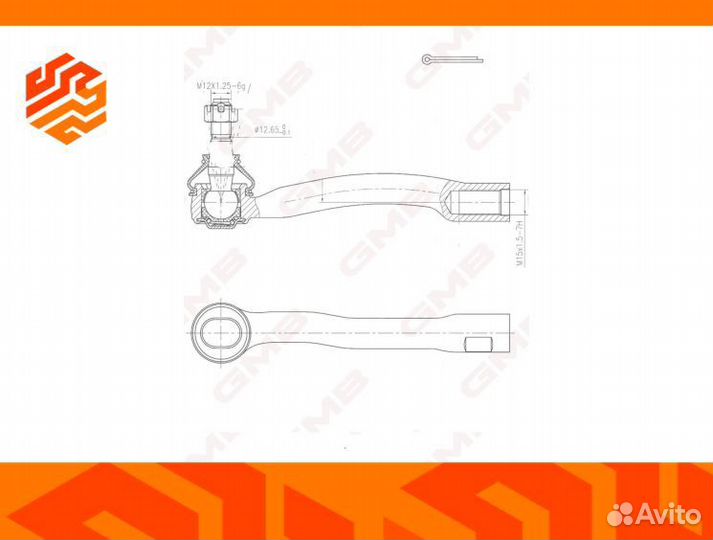 Наконечник рулевой внешний GMB 07010242 левый