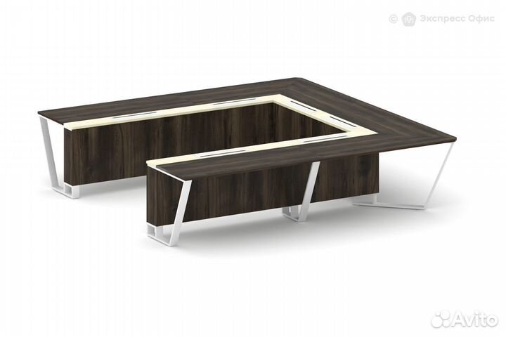 Стол для переговоров П-образный Steel Meet KM-PR.B.SP-11P