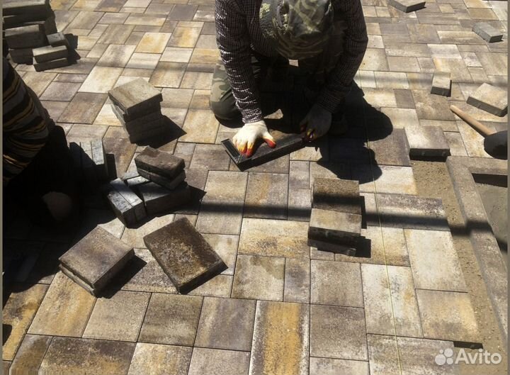 Тротуарная плитка цветная