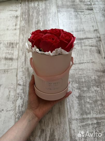 Коробка мыльных роз