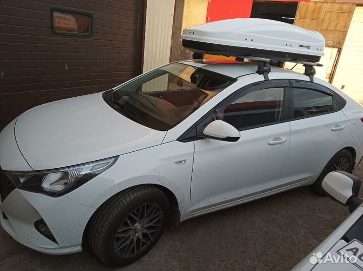 Бокс на крышу Hyundai Solaris 2021 аэро