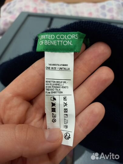 Берет синий united colors of benetton
