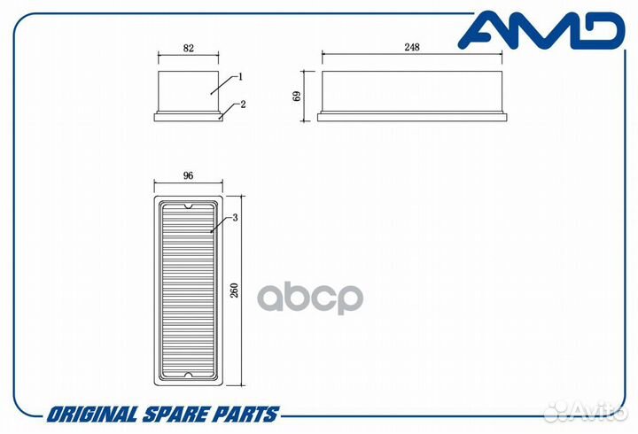 Фильтр воздушный renault (Duster HSA/M) (1.5 dC