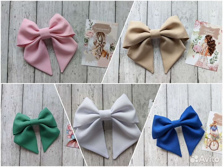 Банты на заколке ручной работы