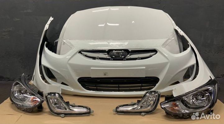 Бампер передний на Hyundai Solaris 2010-2014