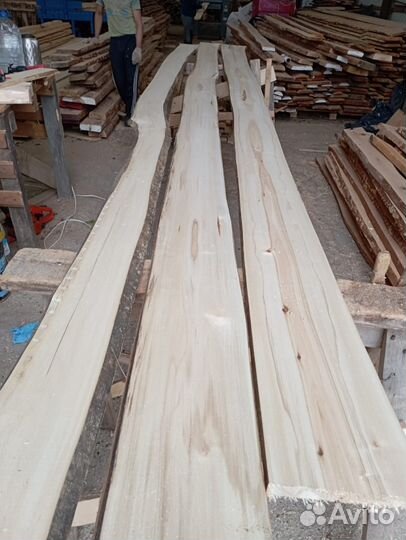 Необрезная доска из Липы для отделки Бани