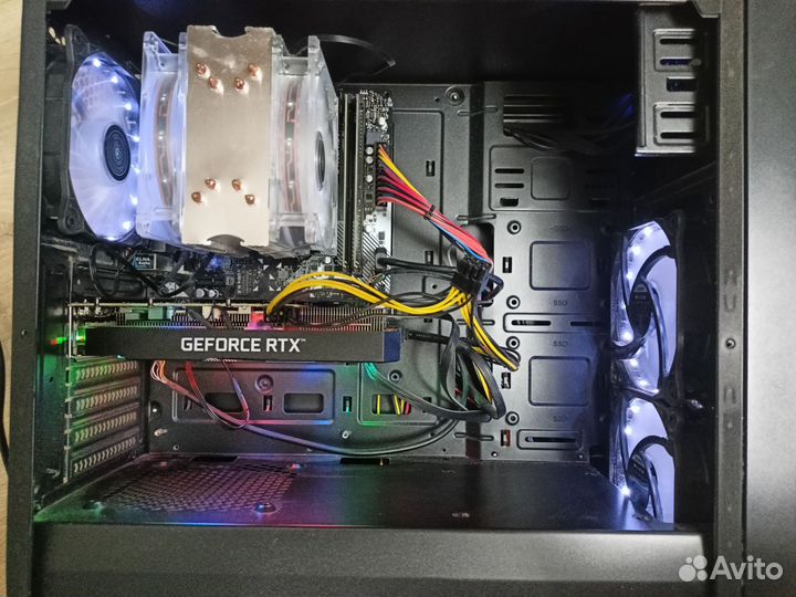 Игровой компьютер rtx 3050, r 5 2600, 16 gb