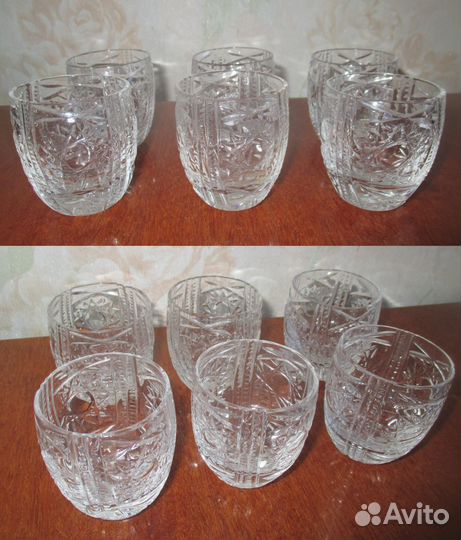 Фужеры, бокалы, рюмки хрустальные СССР, Чехослов