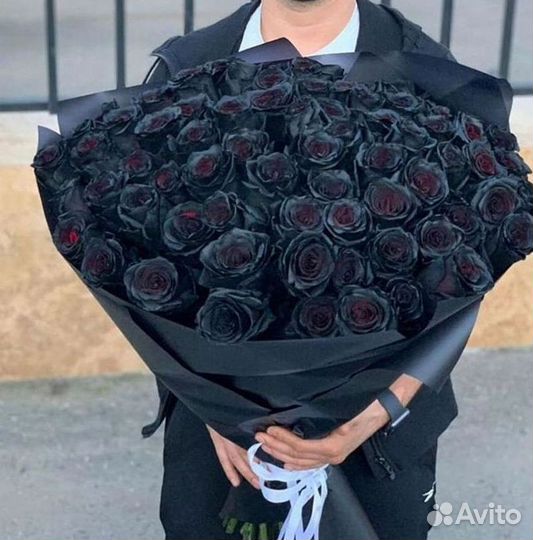 Чёрные розы Доставка цветов
