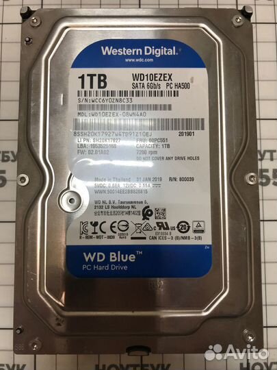 Жесткий диск для компьютера WD 1TB WD10ezex