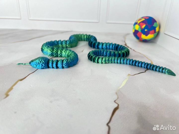 Подвижная змея антистрес 3Д