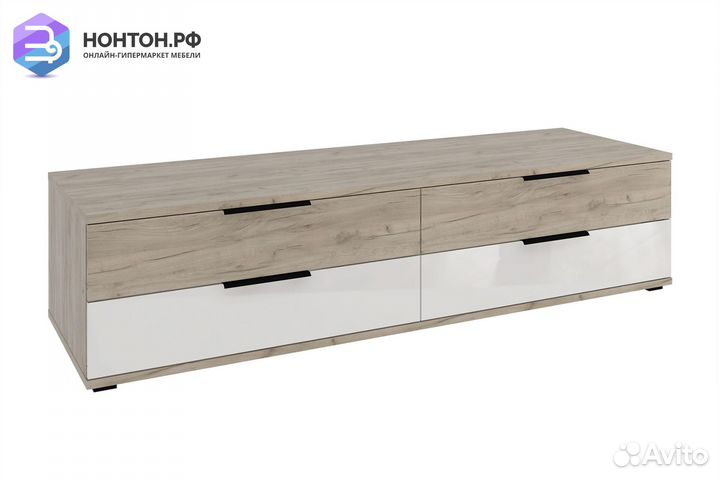 Тв-Тумба с 4-мя ящиками Альянс дуб крафт / белый г