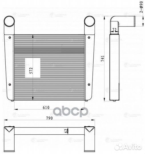 Онв (радиатор интеркулера) lric 1237 luzar