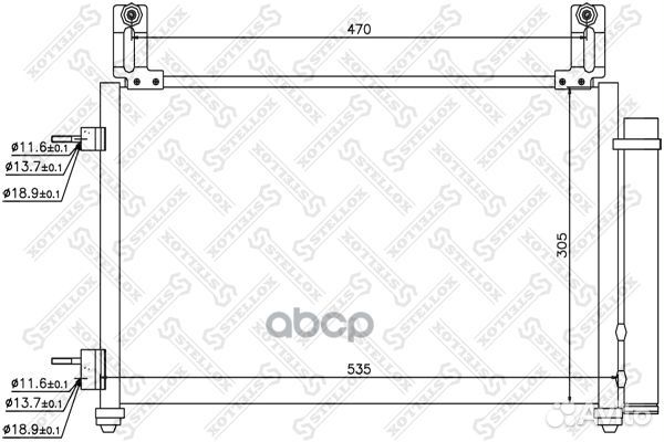10-45611-SX радиатор кондиционера Chevrolet M