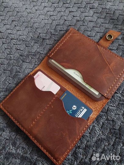 Обложка для автодокументов натуральная кожа