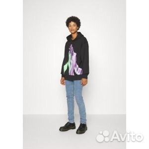 Толстовка с капюшоном Calvin Klein Jeans, черный