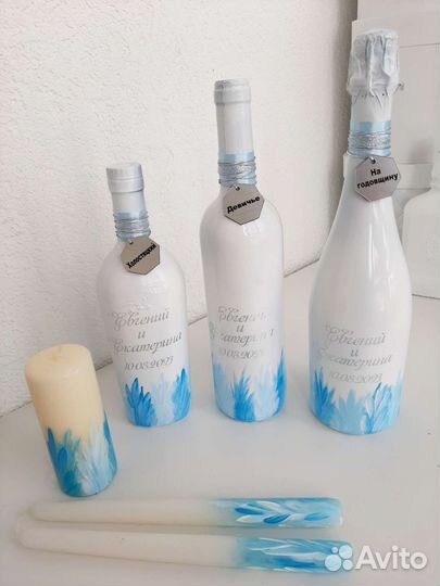 Свадедекор декор бутылок, оформление на свадьбу