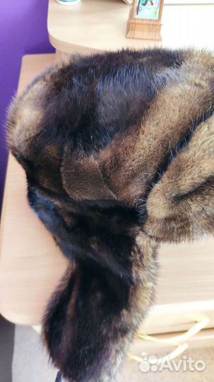 Норковая шапка мужская ушанка