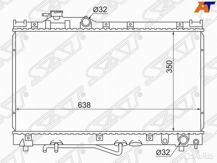 Радиатор охлаждения Toyota ED; exiv; celica ST202