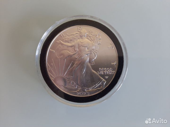 1 доллар США серебро