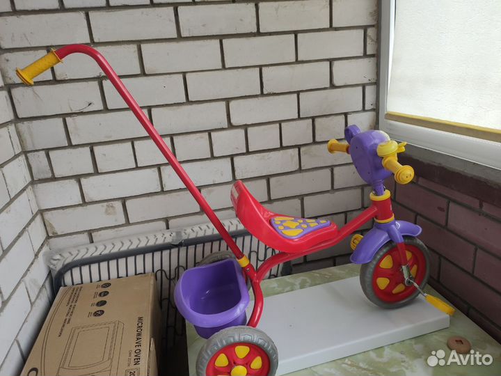 Детский велосипед с родительской ручкой