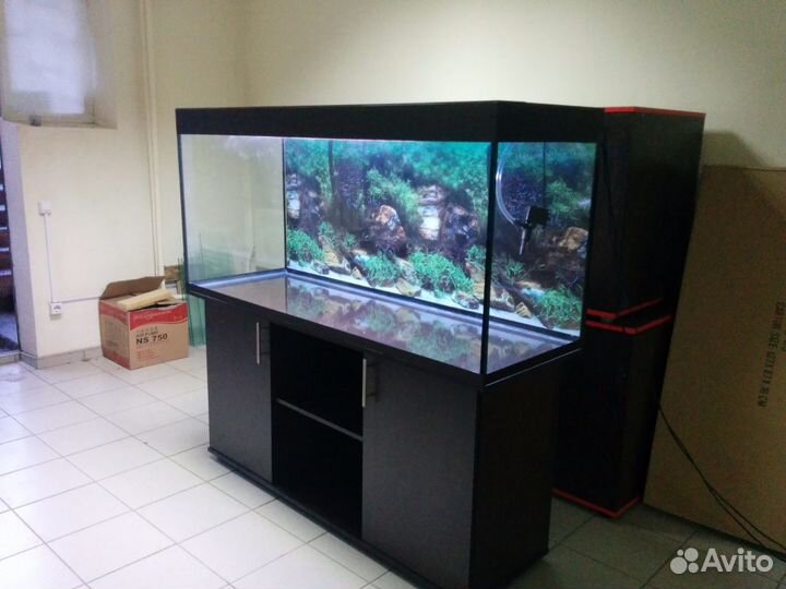 Аквариум 525 свет, биофильтр, фон, тумба