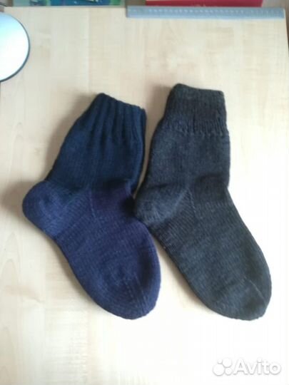 Носки шерстяные ручной вязки
