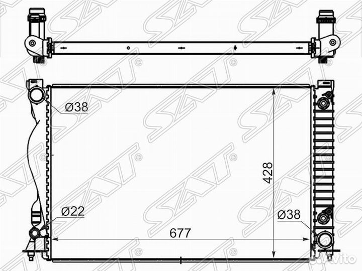 Радиатор Audi A6 04-10
