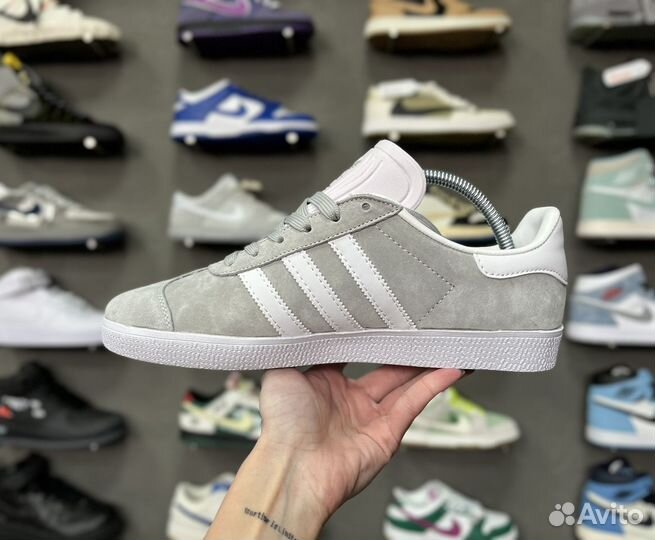 Кроссовки adidas gazelle originals gray